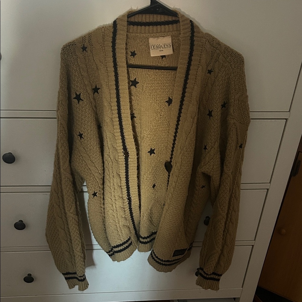 Taylor Swift Beige Star Cardigan